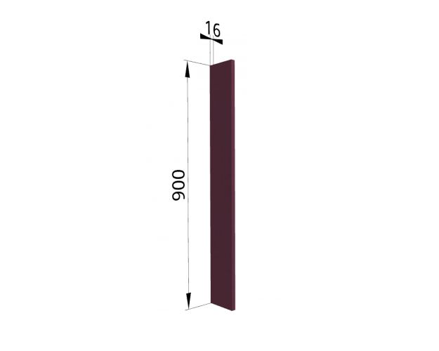 Панель торцевая ВПТ 400 Квадро (для шкафа торцевого верхнего) Виноград