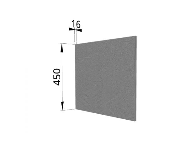 Панель торцевая (для шкафа горизонтального глубокого высокого) ГВПГ Лофт (Штукатурка серая) в Новосибирске
