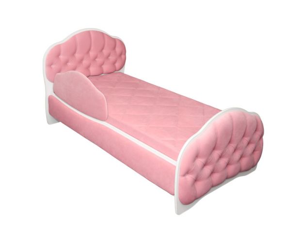 Кровать 160 Гармония 36 Светло-розовый (мягкий бортик)