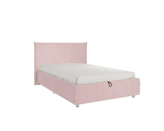 Кровать 1,2 Квест (Нежно-розовый велюр/под-мех)