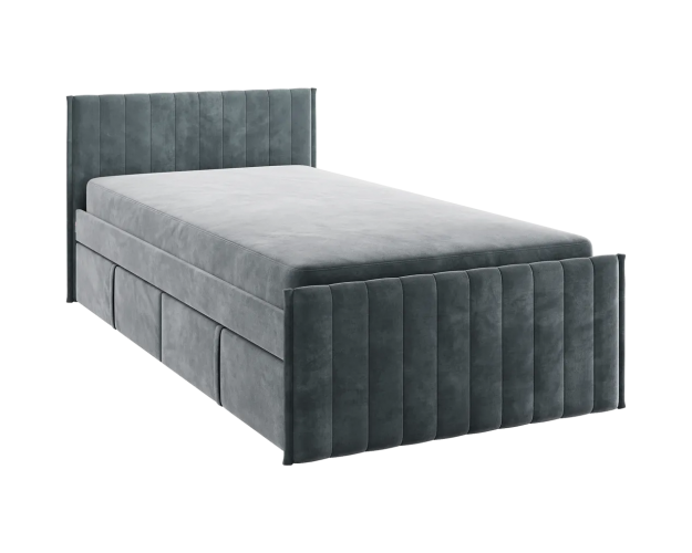 Кровать с ящиками Твикс 900 графит (велюр)
