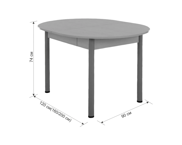 Стол обеденный раздвижной Квартет дуб сонома