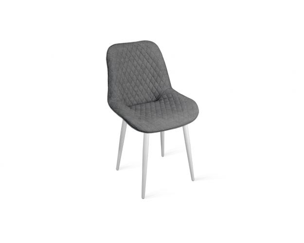 Стул «Оливер» К1С Белый/Микровелюр Duna Steel