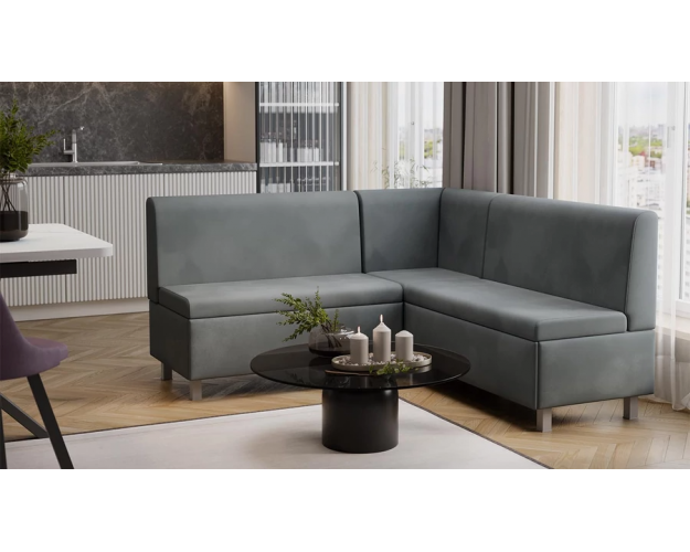 Диван угловой Каир ГН №2 исп.2 велюр Camaro 18 серый